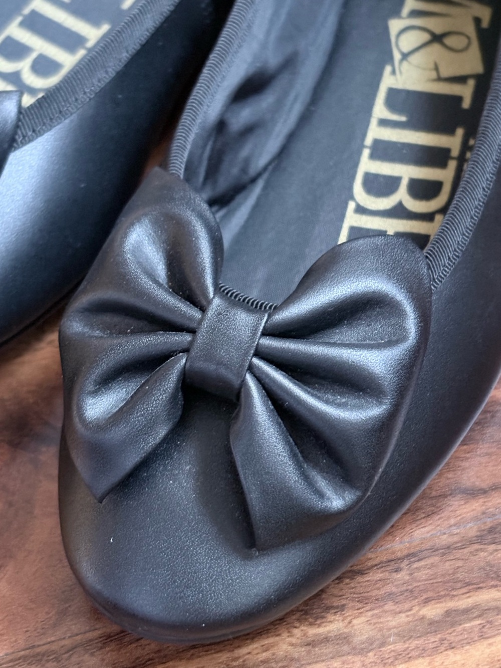 NEW Sam & Libby Original Women’s Carlin Big Bow Ballet Flat Black Size 8 Shoes - Picture 4 of 8